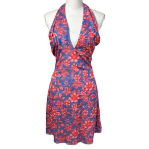 BELLE BADGLEY MISCHKA FLORAL PRINT BLUE DRESS BRAND NEW WITH TAGS SIZE 2 NEW